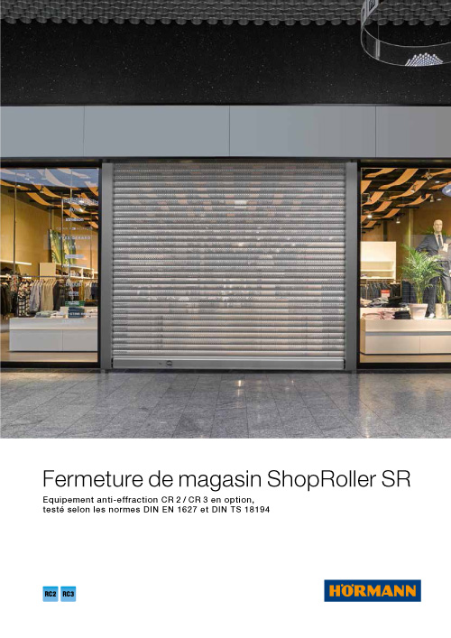 Fermeture de magasin ShopRoller SR